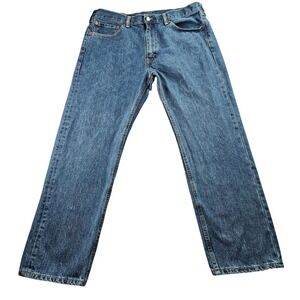 Levi's 505 Jeans Men's 38x30 Blue Denim 5-Pockets Casual Mid-Rise Straight Leg